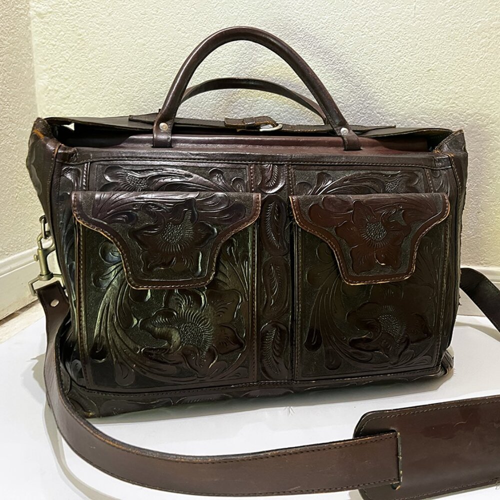 Handmade Leather Weekender Bag